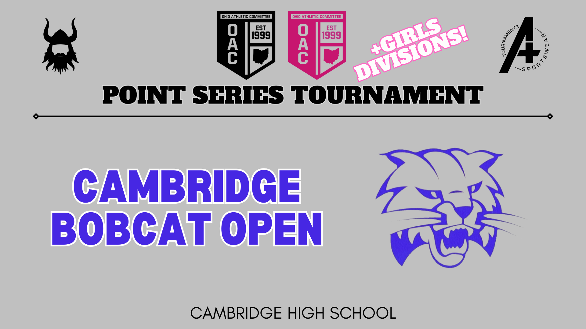 Cambridge Bobcat Open GIRLS Point Series Tournament